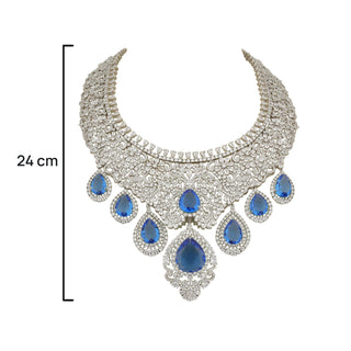 Alya - Blue Stone Necklace Set