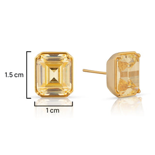 Hana Emerald Cut Studs