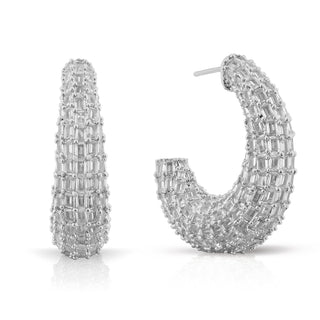 Rylie - Cubic Zirconia C Shaped Earrings