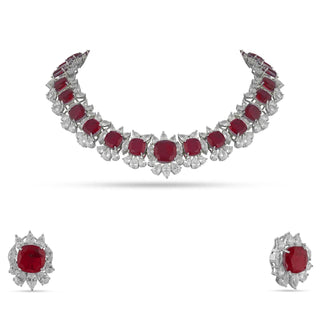 Basaaria - Ruby Red Necklace Set