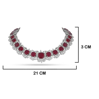 Basaaria - Ruby Red Necklace Set