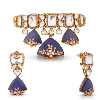 Blue Drop Choker Set