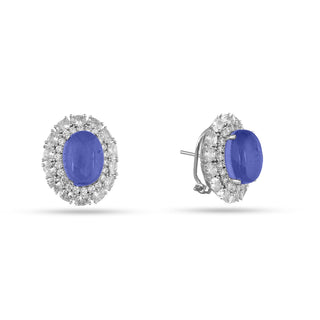 Furayah - Blue Doublet Stud Earrings