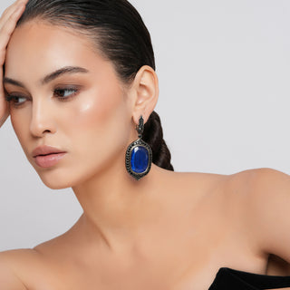 Arielle - Blue Doublet Stone Earrings