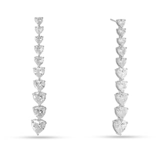 Valentino - Heart Shaped CZ Danglers