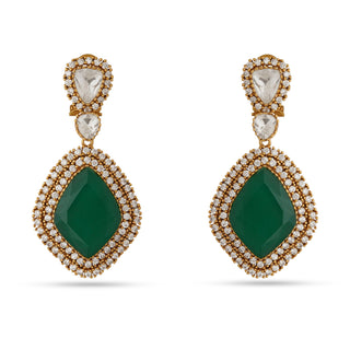 Hadhirah - Green Stone Earrings