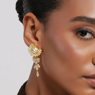 Maisha - Gold Plated Cubic Zirconia Earrings