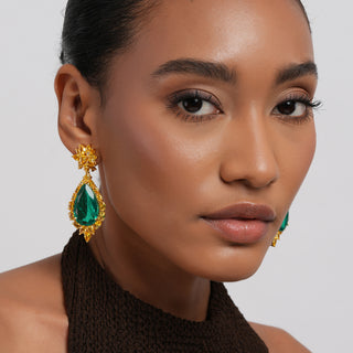 Liza - Green Doublet Earrings