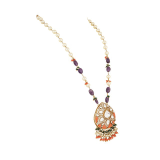 Darakhshaan - Festive polki pendant Necklace set