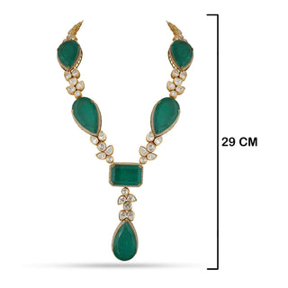 Hareem - Kundan & Green Stone Necklace Set