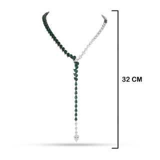 Halimah - Green & White CZ Neckace