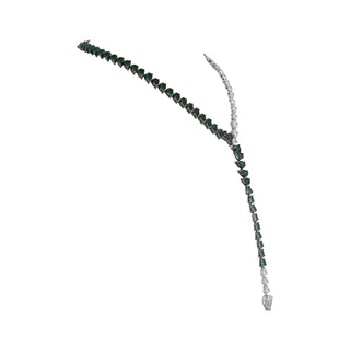 Halimah - Green & White CZ Neckace