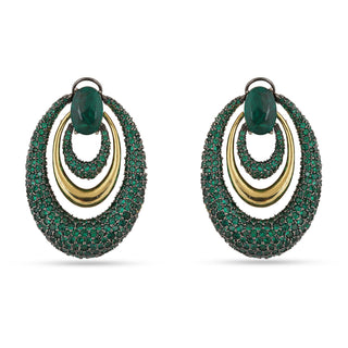 Hooria - Green Stone Earrings