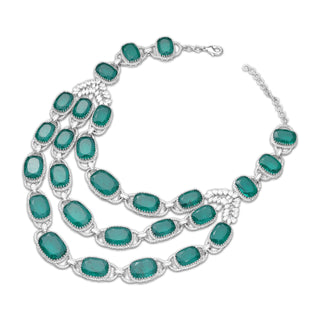 Heela - Emerald green Doublet Necklace Set