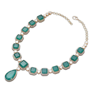 Hidiyah - Emerald Green Doublet Necklace