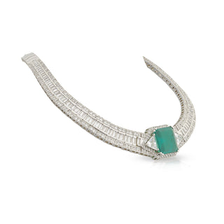 Lila - Emerald Green Stone Choker