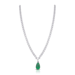 Azzura Emerald Drop Necklace