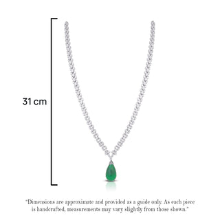 Azzura Emerald Drop Necklace