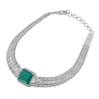 Lila - Emerald Green Stone Choker