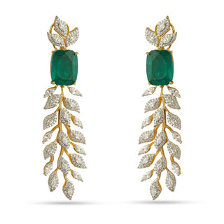 Green Stone Dangler Earrings