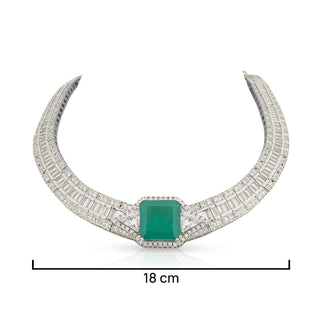 Lila - Emerald Green Stone Choker