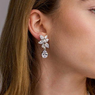 Amreen - Cubic Zirconia Dangle Earrings