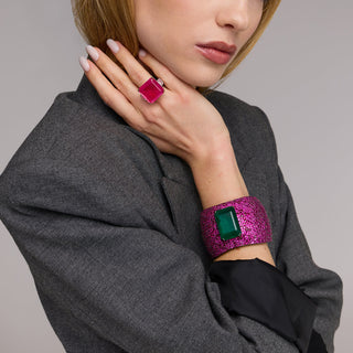 Safa - Emerald Green Stone Bracelet