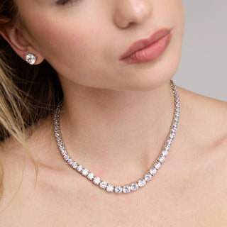 Basheera - Tennis Necklace Set