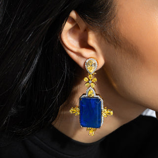 Daniella - Blue Doublet Earrings