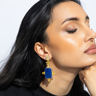 Daniella - Blue Doublet Earrings