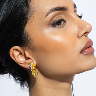 Bea- Yellow CZ Earrings