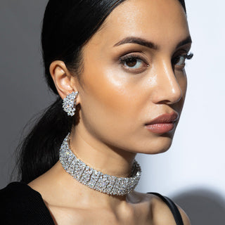 Dawlat - Cubic Zirconia Choker Set