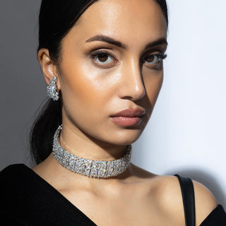 Dawlat - Cubic Zirconia Choker Set