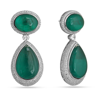 Shamita - Green Doublet Dangler Earrings