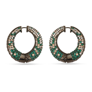 Atika - Green CZ Hoop Earrings