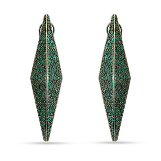 Zehra - Green CZ Danglers