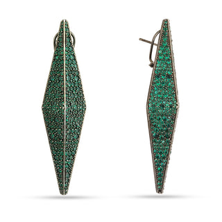 Zehra - Green CZ Danglers