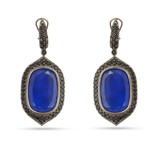 Arielle - Blue Doublet Stone Earrings