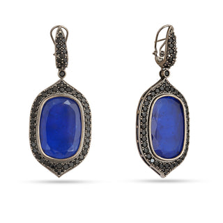 Arielle - Blue Doublet Stone Earrings
