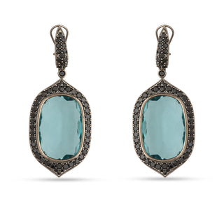 Arielle - Aqua Blue Stone Earrings