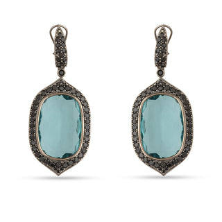Arielle - Blue Doublet Stone Earrings