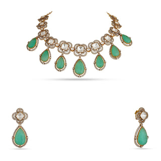 Firdaus - Kundan Stone Necklace Set