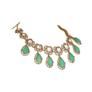 Firdaus - Kundan Stone Necklace Set