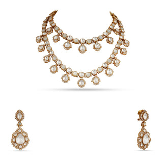 Jaseena - Polki & Mother of Pearl Necklace Set