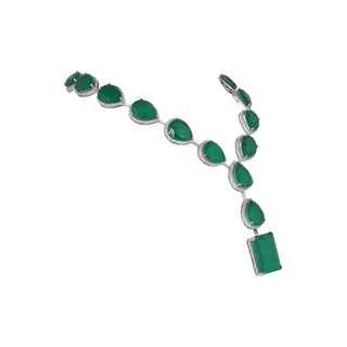 In’am - Emerald Green Doublet Necklace Set