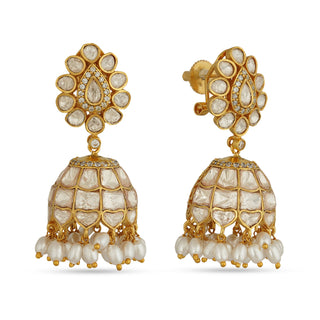 Insha - Kundan Jhumki Earrings