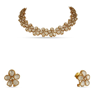 Iman - Flower design necklace set