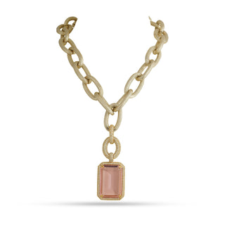 Adrena - Pink Pendant Chain Necklace