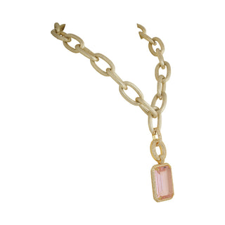 Adrena - Pink Pendant Chain Necklace