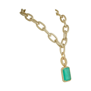 Adrena - Green Pendant Chain Necklace